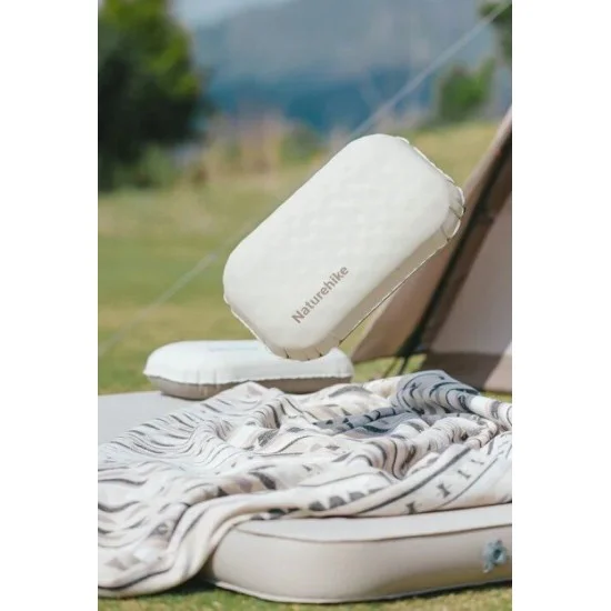 Naturehike Yugu 2-in-1 Sponges Inflatable Pillow - Champagne Brown (L)